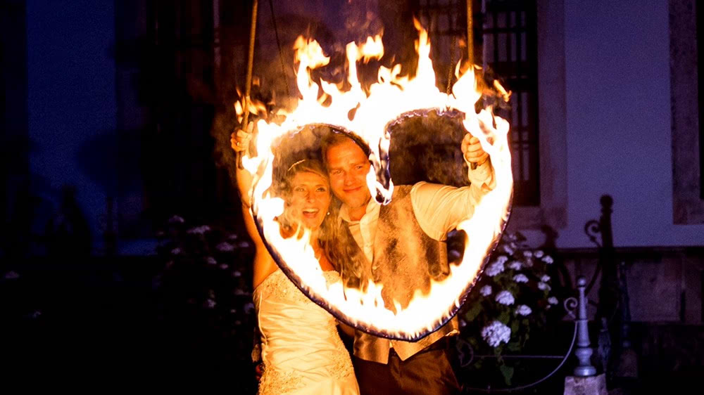 Feuershow für Hochzeit, Silberhochzeit, Goldene Hochzeit...